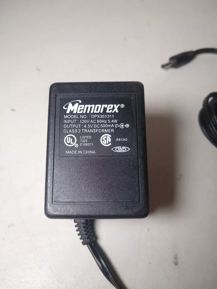 *Brand NEW*Memorex/MTV/Emerson 4.5V DC 500mA AC Adaptor DPX351311 Class 2 Transformer Power Supply